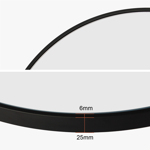 Round L-Shaped Iron Frame 4mm Aluminum Mirror