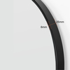 Arch L-Shaped Iron Matte White Frame 4mm Aluminum Mirror