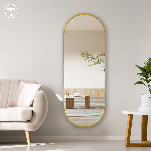 Oval SS201 Stainless Steel Frame 5mm Copper Free Mirror