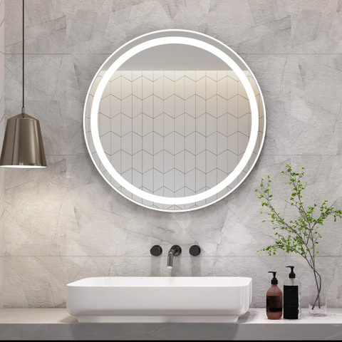 LED Round SS201 Stainless Steel Frame 5mm Copper Free Mirror