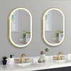 LED Oval SS201 Stainless Steel Frame 5mm Copper Free Mirror