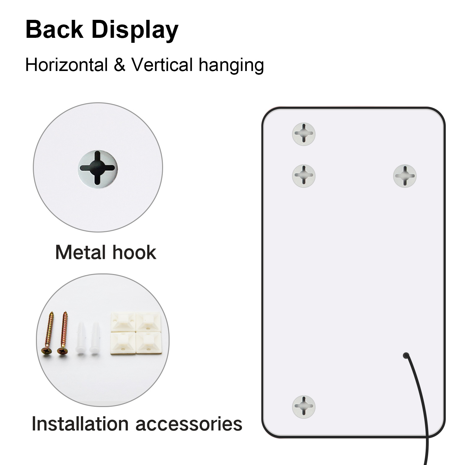 LED Rectangle SS201 Stainless Steel Frame Brushed Gold 4mm Copper Free Mirror